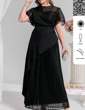 Rochie maxi Shein Curve+, negru