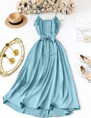 Rochie maxi Shein Curve+, alb