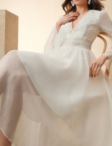 Rochie midi Shein MOTF, crem