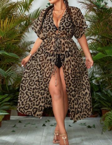 Cardigan de plajă Shein Curve+, mix culori