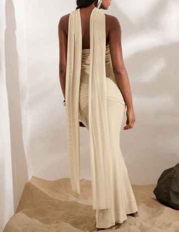 Rochie maxi Shein, crem