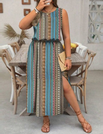 Rochie midi Shein, mix culori