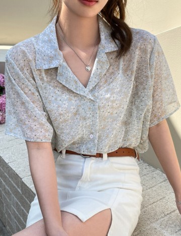 Cămașă cu mânecă scurtă Shein, mix culori