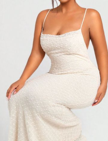 Rochie maxi Shein Curve+, crem