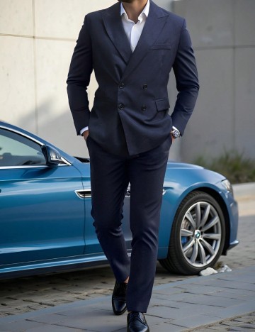 Costum Shein MANFINITY, albastru