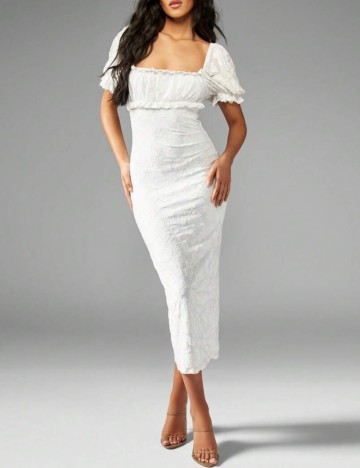 Rochie midi Shein, alb