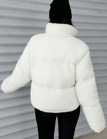 Jachetă de blană Shein, alb