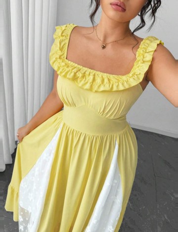 Rochie midi Shein, galben