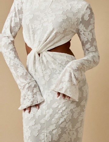 Rochie maxi Shein Missguided, alb