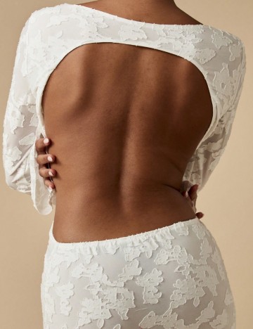 Rochie maxi Shein Missguided, alb