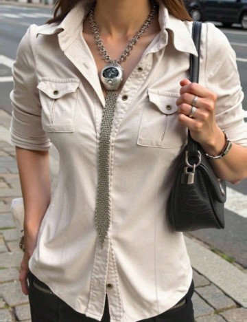 Cămașă Shein, bej