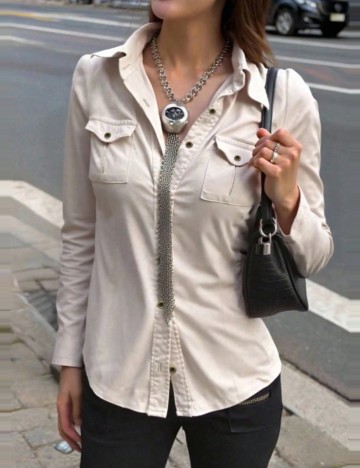 Cămașă Shein, bej