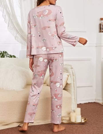 Compleu pijamale Shein, roz
