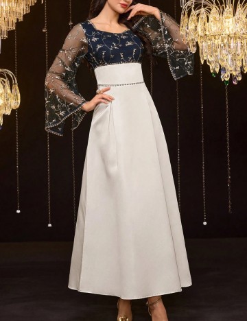 Rochie maxi Shein, crem