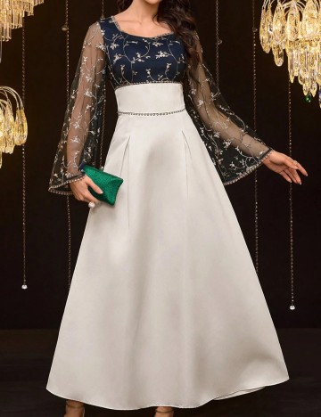 Rochie maxi Shein, crem