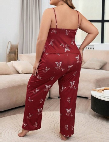 Set pijamale Shein, cărămiziu