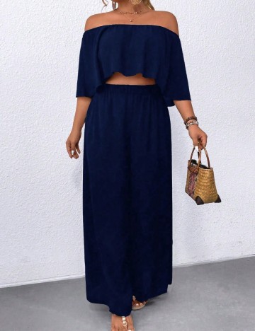 Top Shein Curve+, albastru