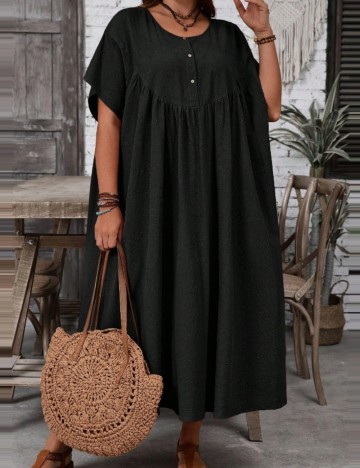 Rochie maxi Shein Emery Rose, negru