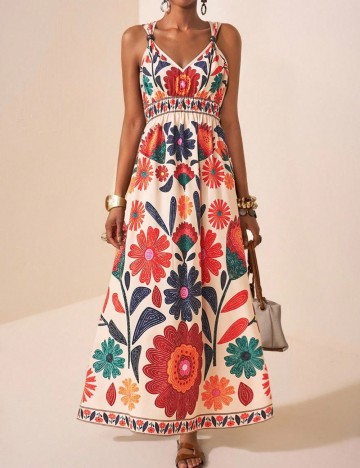 Rochie maxi Shein, mix culori