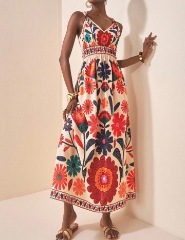 Rochie maxi Shein, mix culori