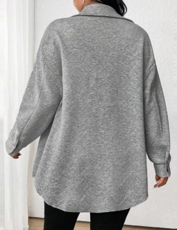 Cămașă Shein Curve+, gri