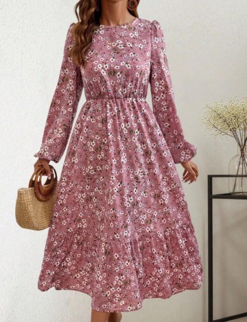 Rochie midi Shein, mix culori