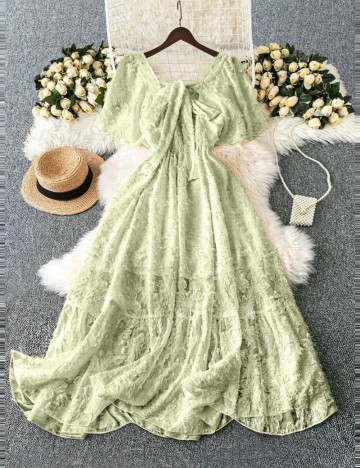 Rochie maxi Shein Curve+, verde