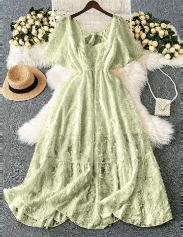 Rochie maxi Shein Curve+, verde
