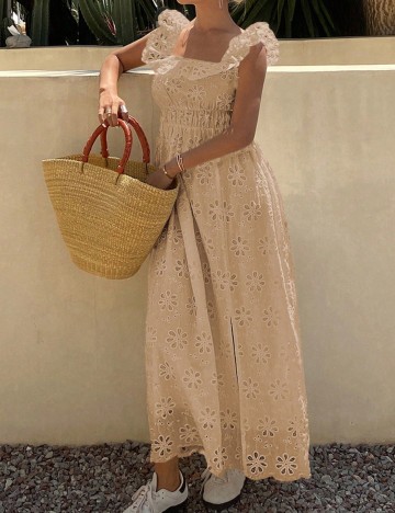 Rochie maxi Shein, crem