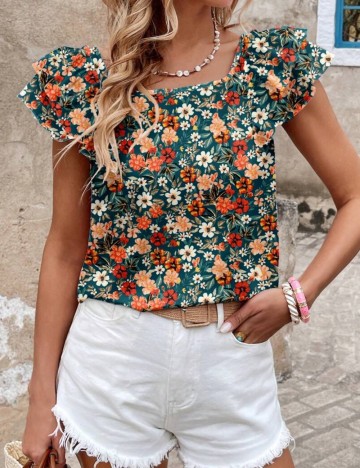 Cămașă cu mânecă scurtă Shein, mix culori