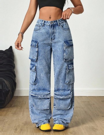 Jeans Shein, albastru
