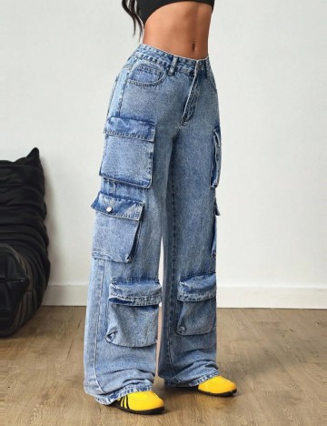 Jeans Shein, albastru