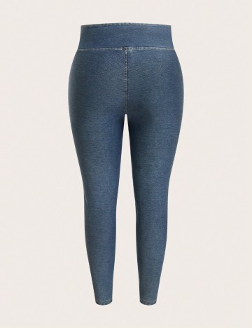 Pantaloni Shein Curve+, albastru