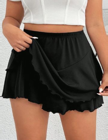 Fustă Pantalon Shein Curve+, negru