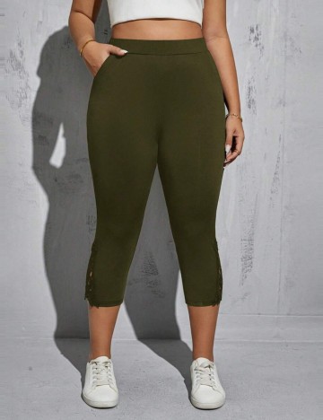 Colanți 3/4 Shein Curve+, verde