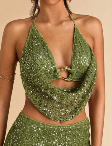 Top Shein, verde