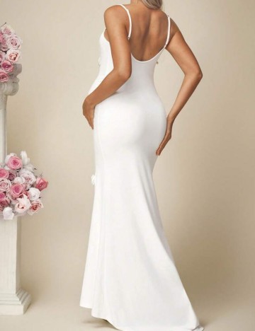 Rochie maxi Shein Curve+, alb