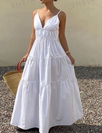 Rochie maxi Shein DAZY, alb