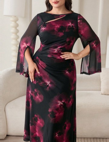 Rochie midi Shein Curve+, negru