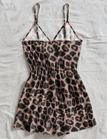 Salopetă scurtă Shein, maro