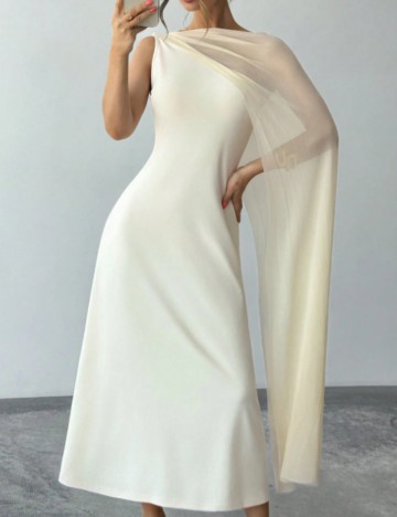 Rochie midi Shein, crem