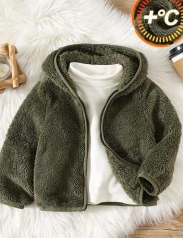 Hanorac Cu Fermoar Shein, verde