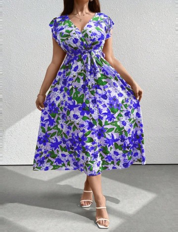 Rochie midi Shein, mix culori