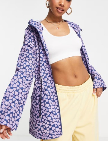 Jachetă de ploaie BRAVE SOUL, mov