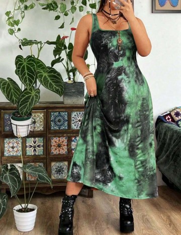 Rochie maxi Shein Curve+, mix culori