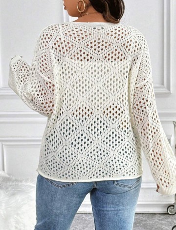 Pulover Shein Curve+, crem