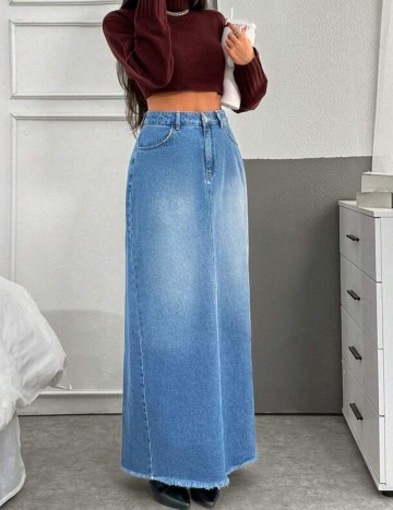 Fustă de blugi Shein, albastru