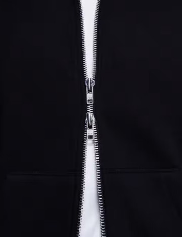 Hanorac Cu Fermoar ASOS, negru