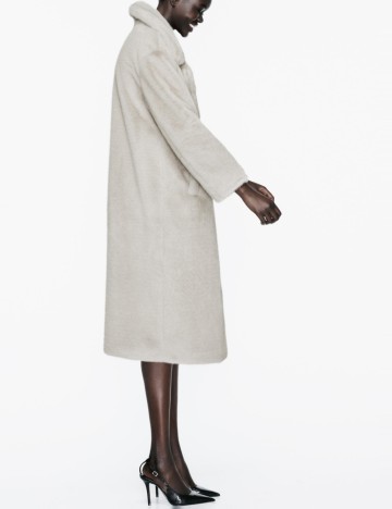 Haină De Blană Zara, gri