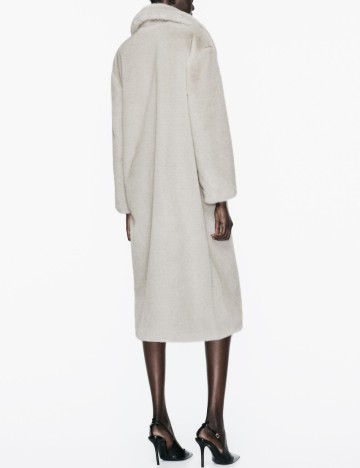 Haină De Blană Zara, gri